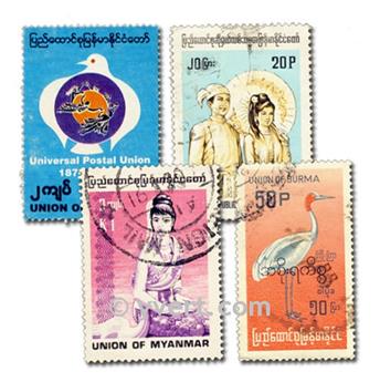 BIRMÂNIA : lote de 50 selos