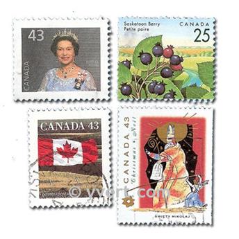 CANADA : pochette de 1000 timbres (Oblitérés)