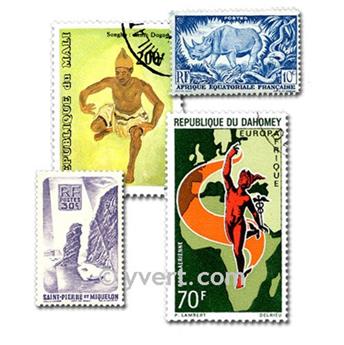 COLONIES RF AVT INDEPENDANCE : pochette de 300 timbres (Oblitérés)