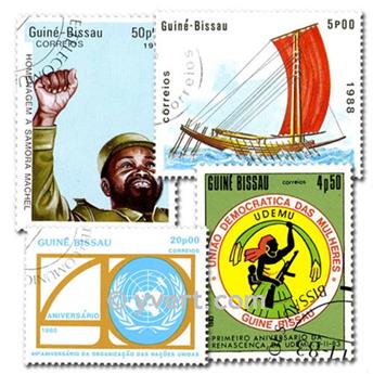 GUINEE BISSAU : pochette de 200 timbres (Oblitérés)