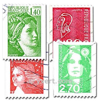 FRANÇA BOBINAS: lote de 25 selos