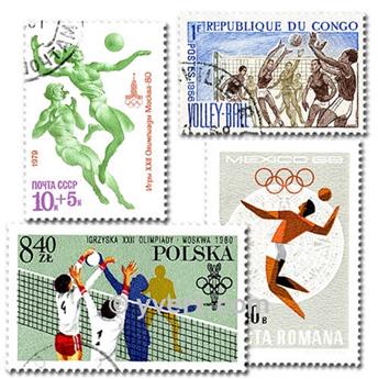 VOLLEY : pochette de 25 timbres (Oblitérés)