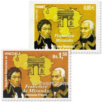 2009 - Emissão conjunta-França-Venezuela-(lote)