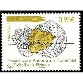 n° 745 -Timbre Andorre Poste