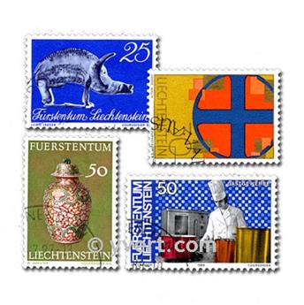 LIECHTENSTEIN : pochette de 100 timbres (Oblitérés)