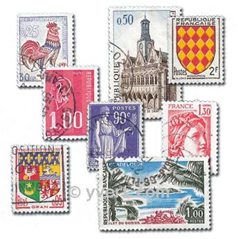FRANCE : pochette de 1000 timbres (Oblitérés)