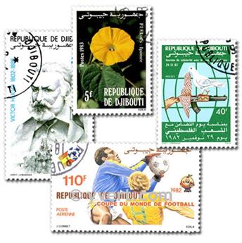 DJIBOUTI : pochette de 200 timbres (Oblitérés)