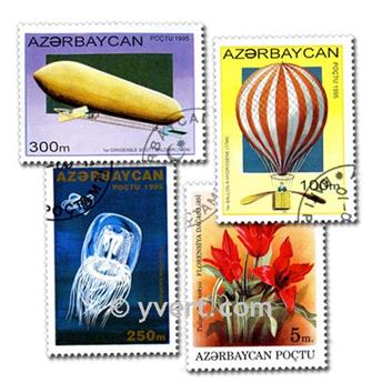AZERBAIDJAN : pochette de 50 timbres (Oblitérés)