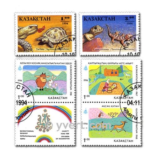 CAZAQUISTÃO: lote de 15 selos