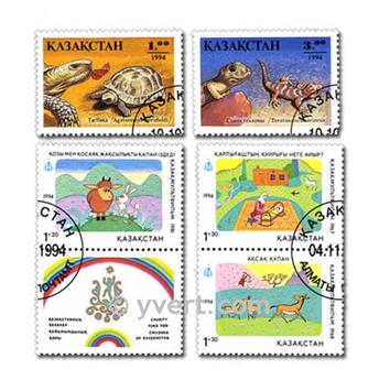KAZAKHSTAN : pochette de 10 timbres (Oblitérés)