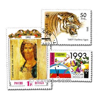RUSSIE : pochette de 25 timbres (Oblitérés)