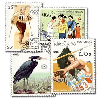LAOS : pochette de 300 timbres (Oblitérés)