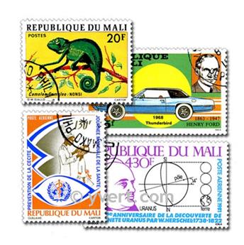 MALI : pochette de 200 timbres (Oblitérés)
