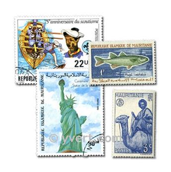 MAURITANIE : pochette de 50 timbres (Oblitérés)