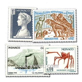 MONACO : pochette de 200 timbres (Oblitérés)